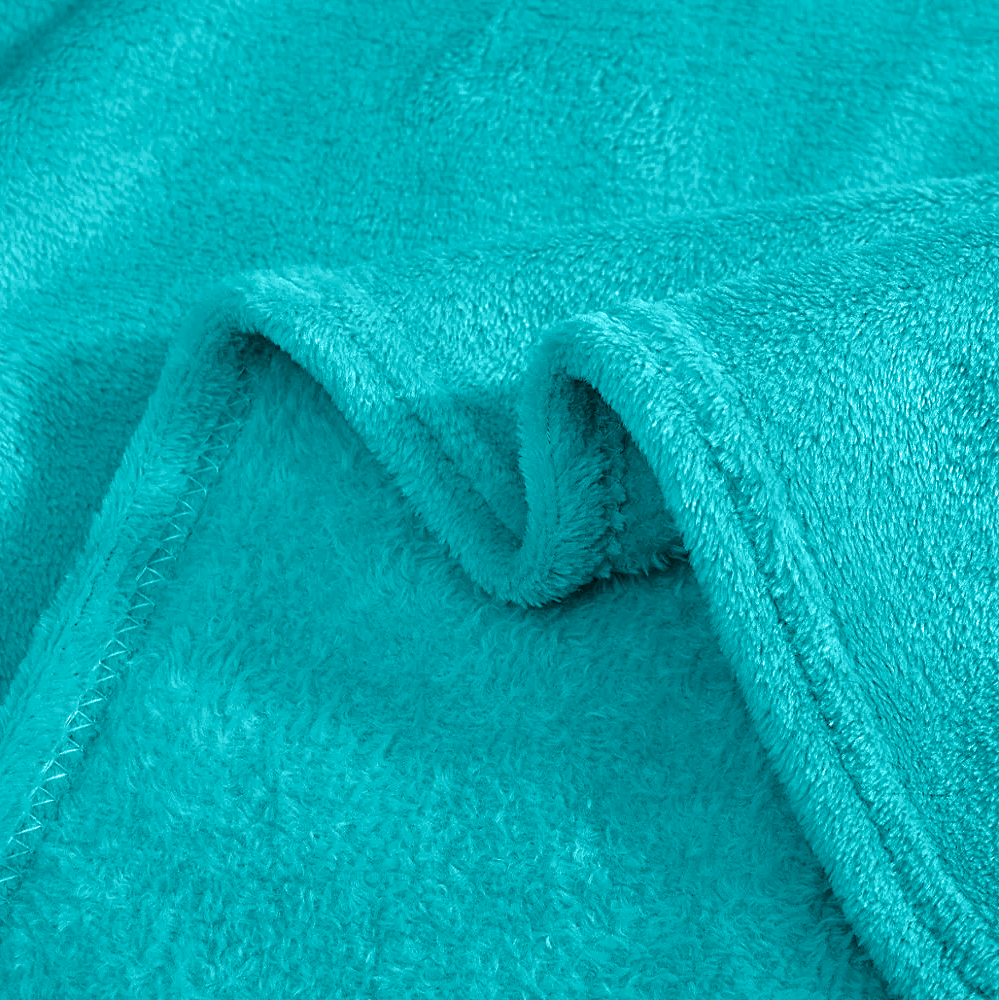 Couverture lisse pour lit matrimonial Barcelone 210x240cm, en peluche très douce