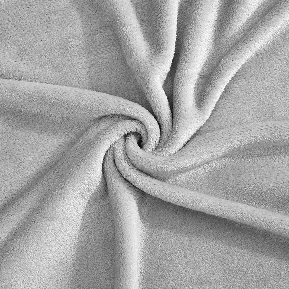 Couverture lisse pour lit matrimonial Barcelone 210x240cm, en peluche très douce