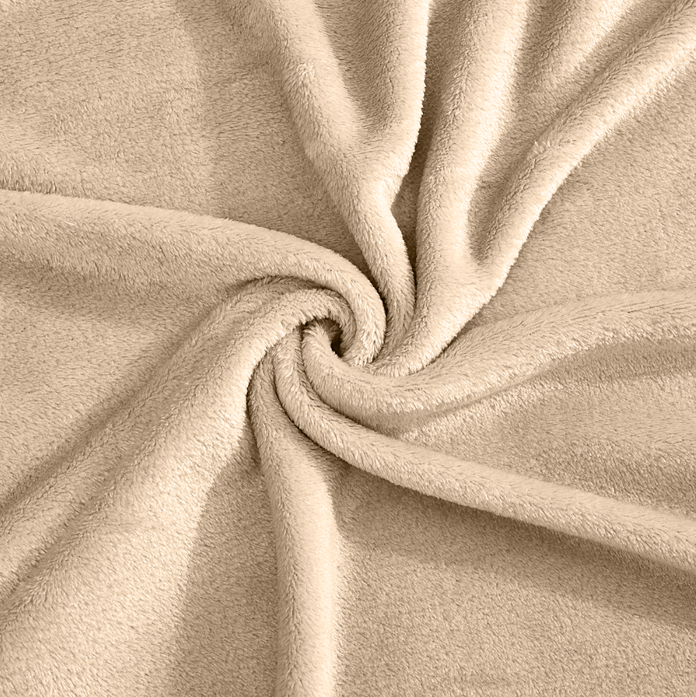 Couverture lisse pour lit matrimonial Barcelone 210x240cm, en peluche très douce