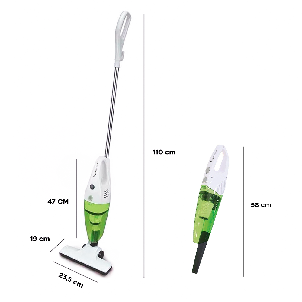 JORDAN Aspirateur sans sac balai électrique 2 en 1 800W avec filtre HEPA