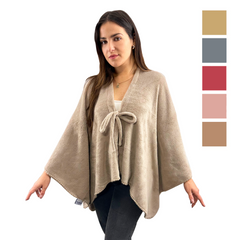 Châle avec cordon pour femme doux chaud pour l'hiver à la maison taille unique