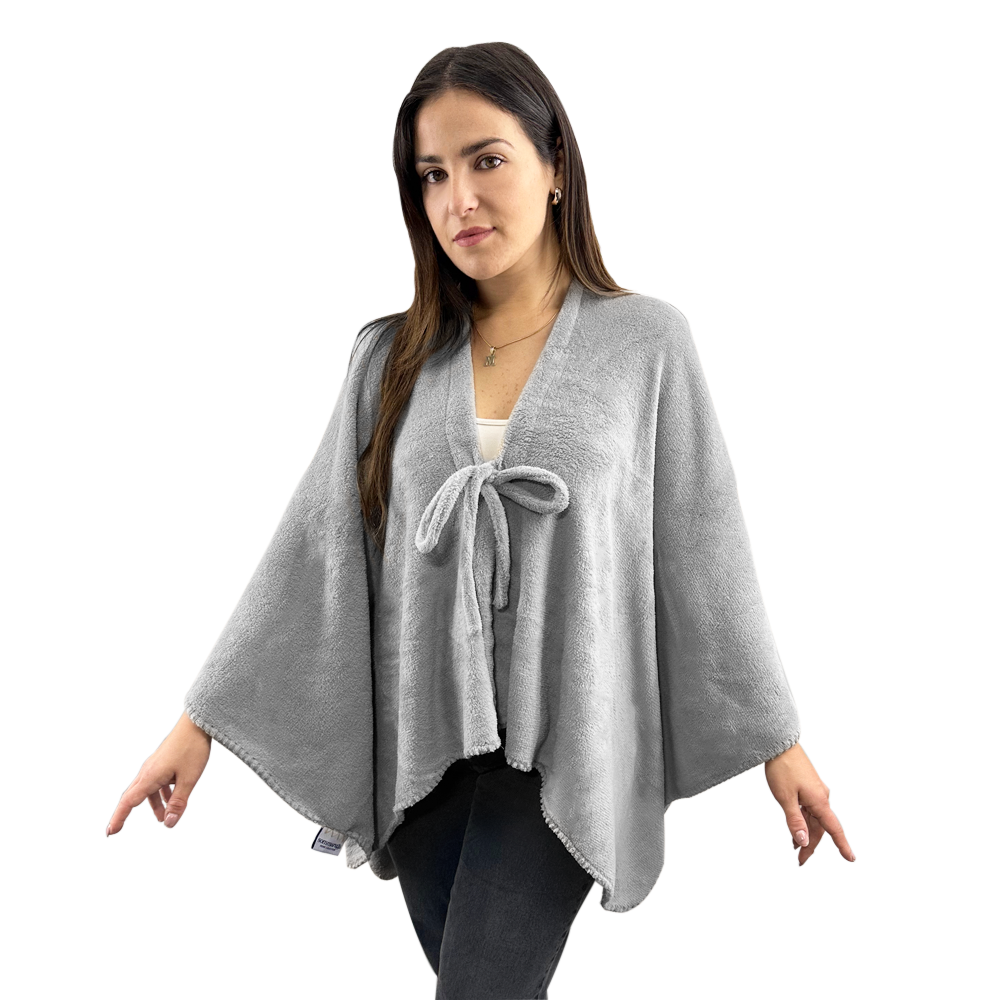 Châle avec cordon pour femme doux chaud pour l'hiver à la maison taille unique