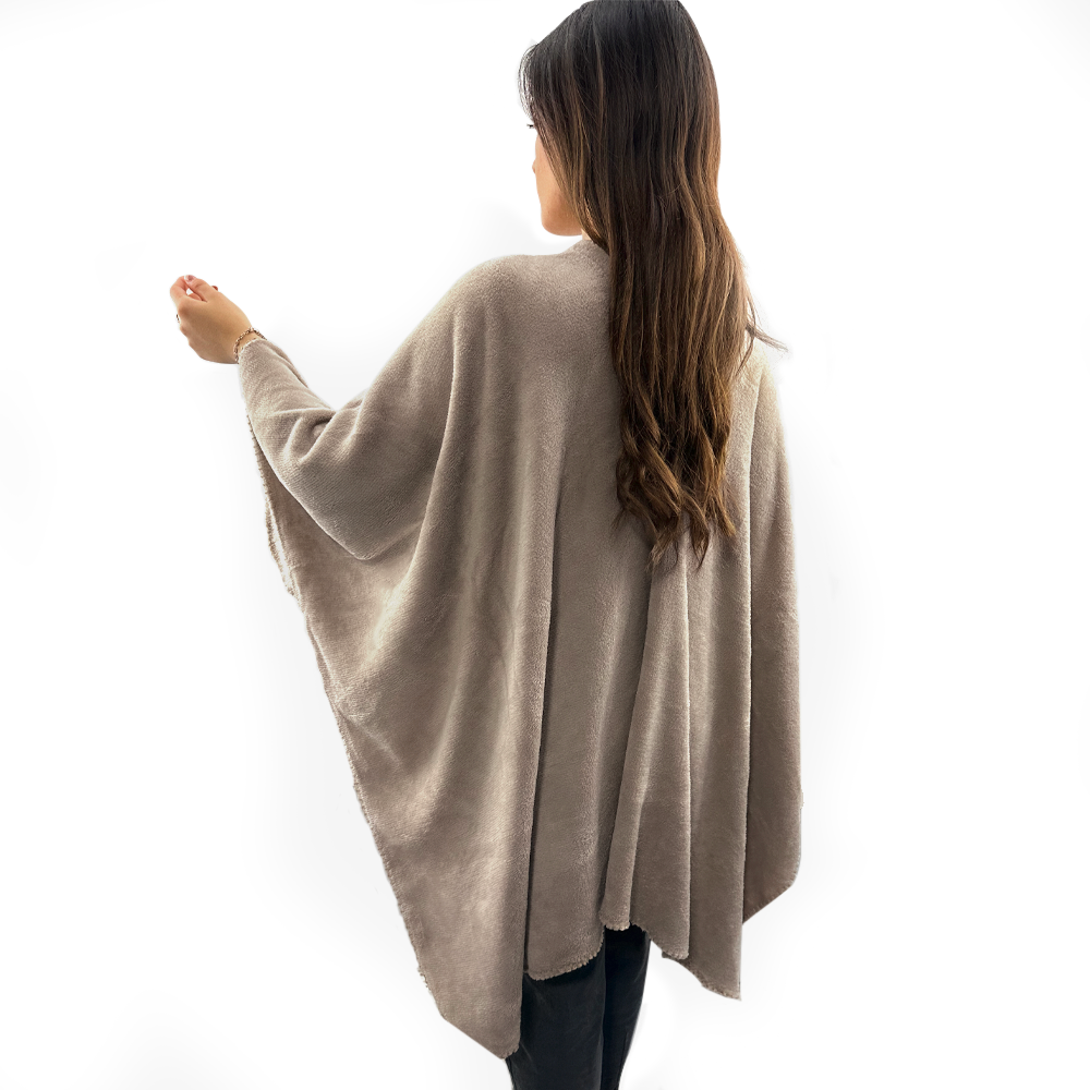 Châle avec cordon pour femme doux chaud pour l'hiver à la maison taille unique