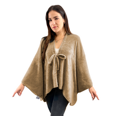 Châle avec cordon pour femme doux chaud pour l'hiver à la maison taille unique