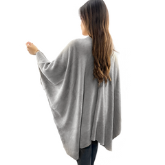 Châle avec cordon pour femme doux chaud pour l'hiver à la maison taille unique