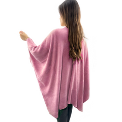 Châle avec cordon pour femme doux chaud pour l'hiver à la maison taille unique