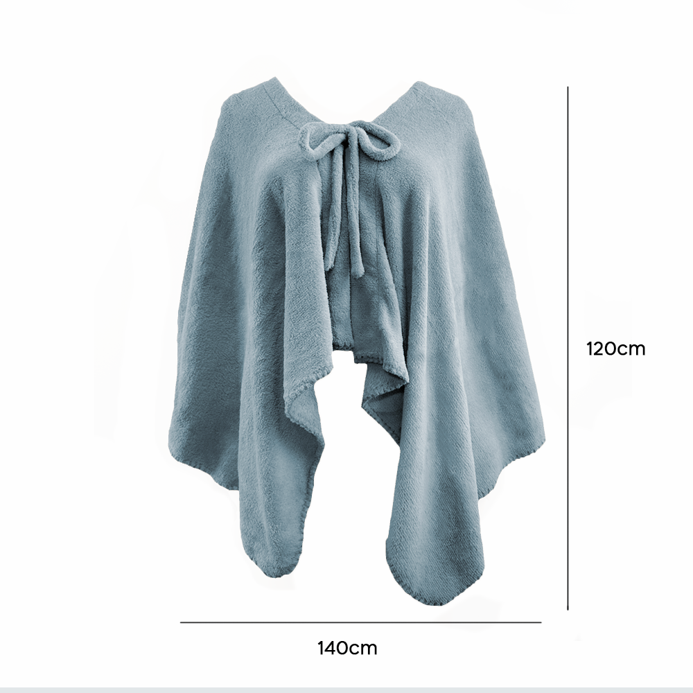 Châle avec cordon pour femme doux chaud pour l'hiver à la maison taille unique