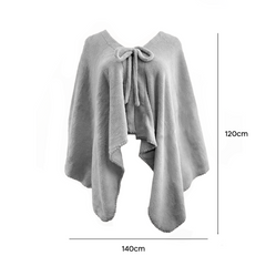 Châle avec cordon pour femme doux chaud pour l'hiver à la maison taille unique