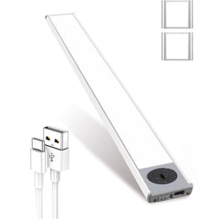 Bande LED sous le meuble, lumière naturelle de 60 cm, rechargeable par USB
