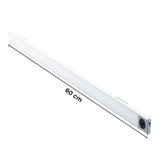 Bande LED sous le meuble, lumière naturelle de 60 cm, rechargeable par USB