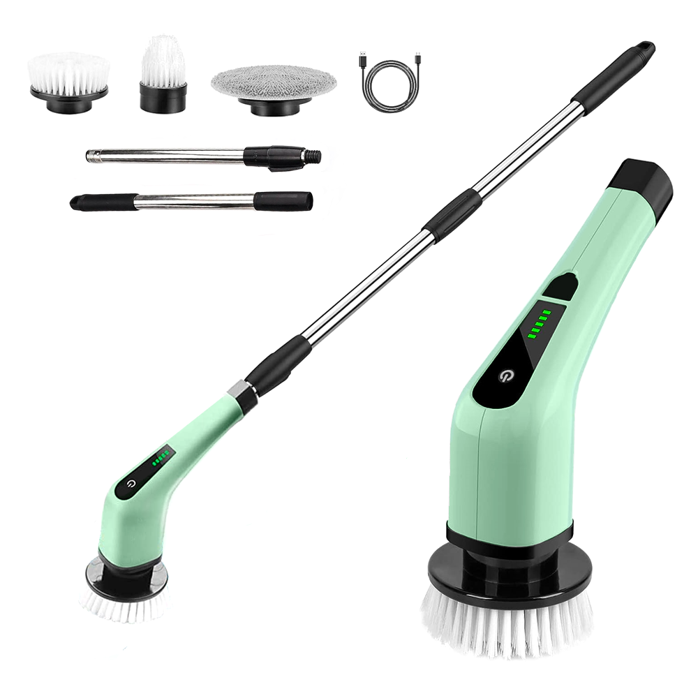 Brosse Électrique Rotative Sans Fil 3 en 1 pour Surfaces avec 3 Têtes