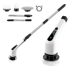 Brosse Électrique Rotative Sans Fil 3 en 1 pour Surfaces avec 3 Têtes