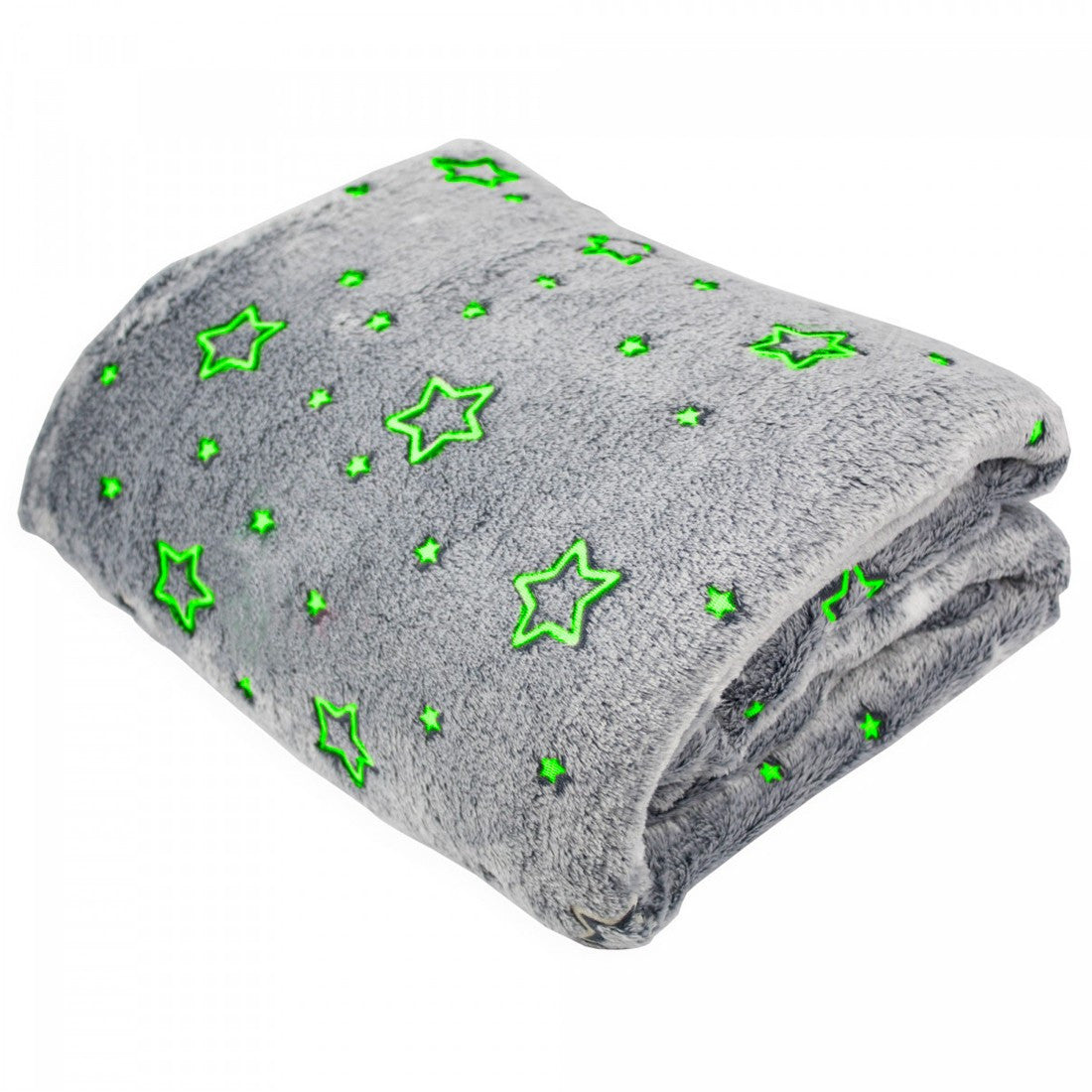 Couverture Magique Enfants Plaid d'Hiver en Peau Grise avec Motif Fluorescent