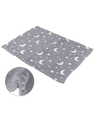 Couverture Magique Enfants Plaid d'Hiver en Peau Grise avec Motif Fluorescent