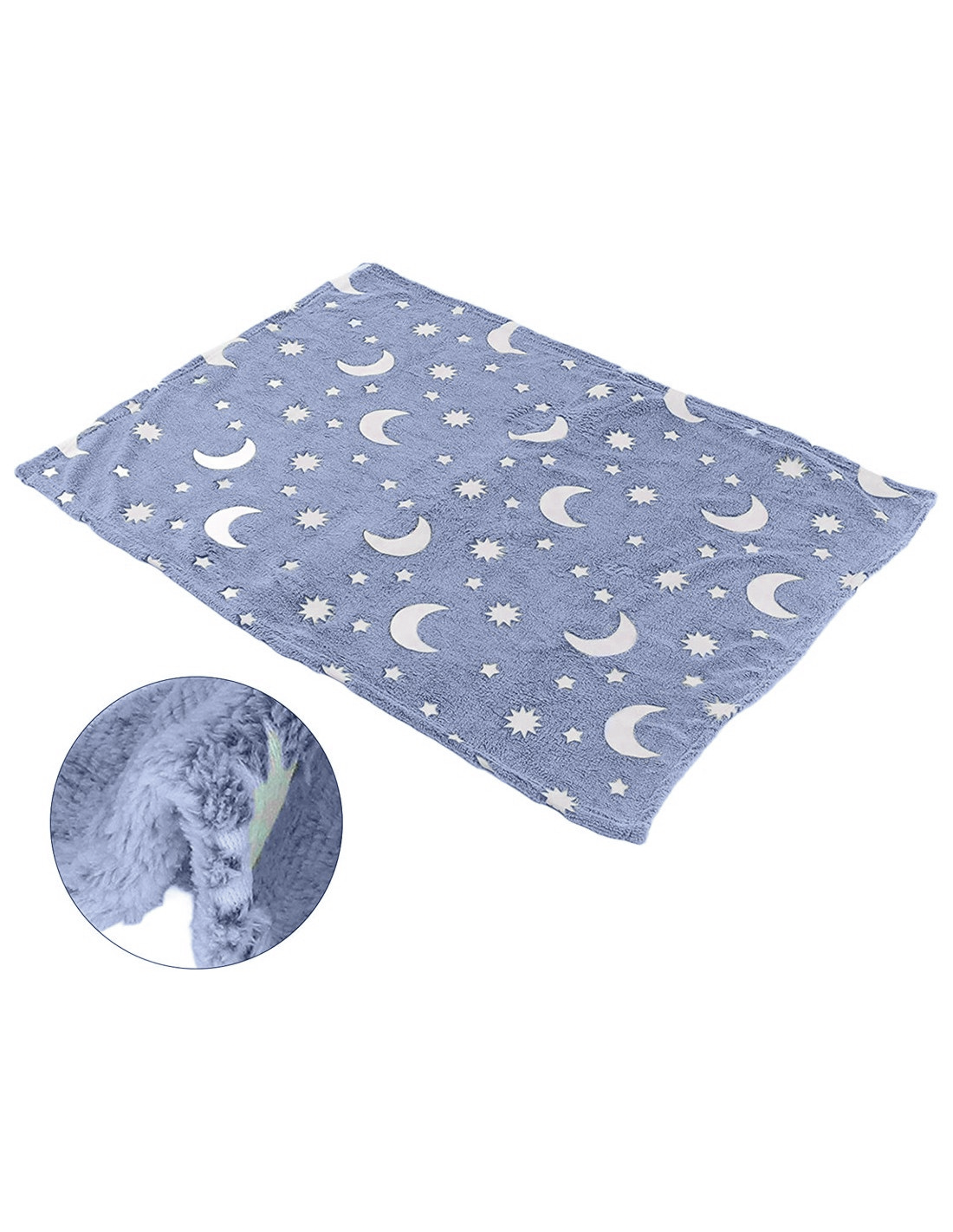 Couverture magique enfant Couverture lavande avec planètes fluo 100x180