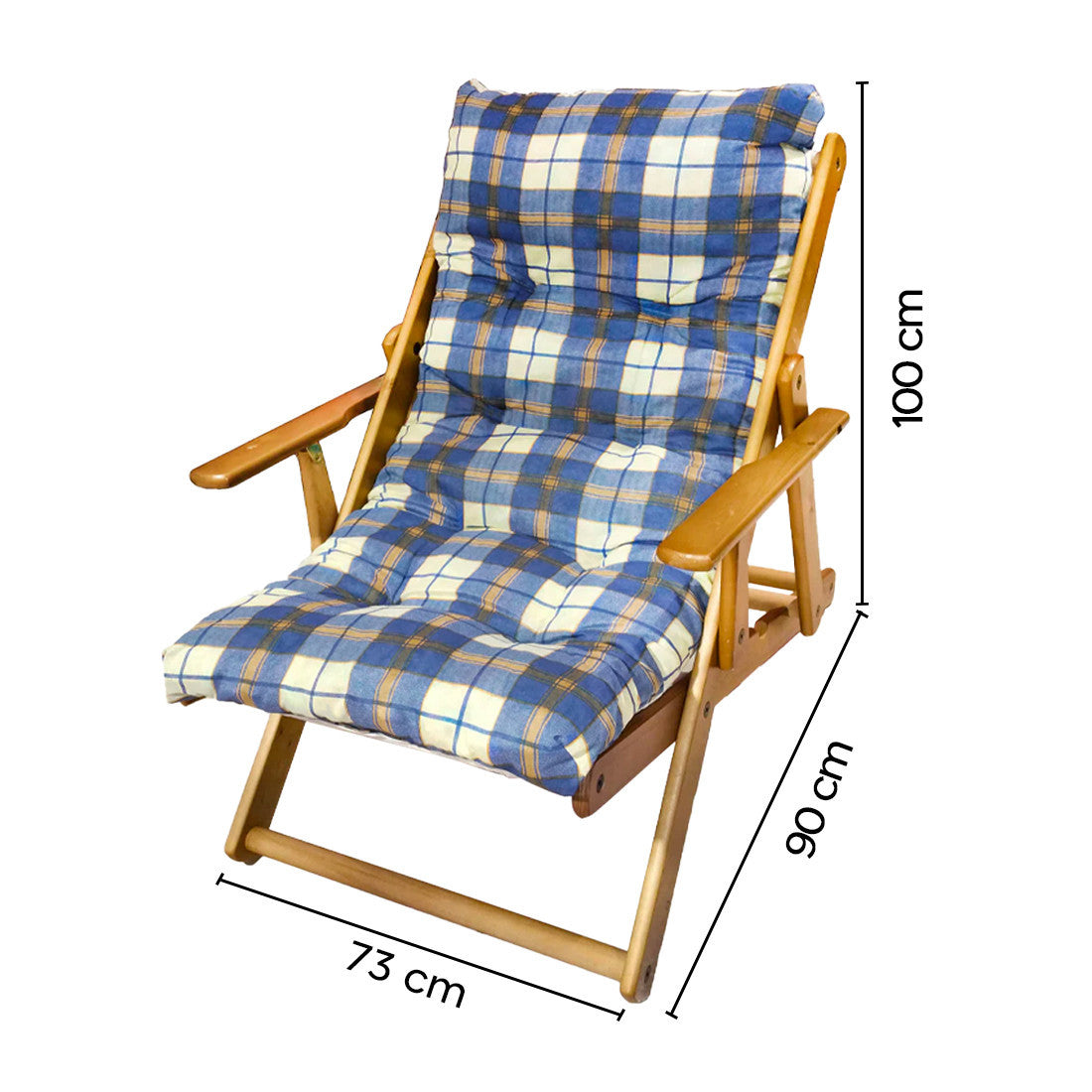 MAS011 Fauteuil inclinable en hêtre Amalfi ArtLegno 108x65x60cm 2 couleurs