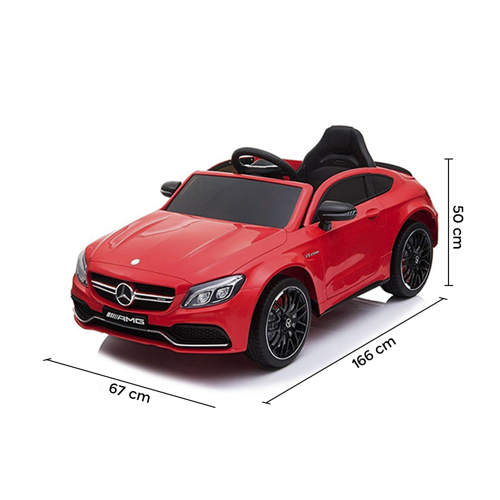 LT896 Voiture électrique enfants Mercedes C63 télécommande Phares MP3-AUX-USB