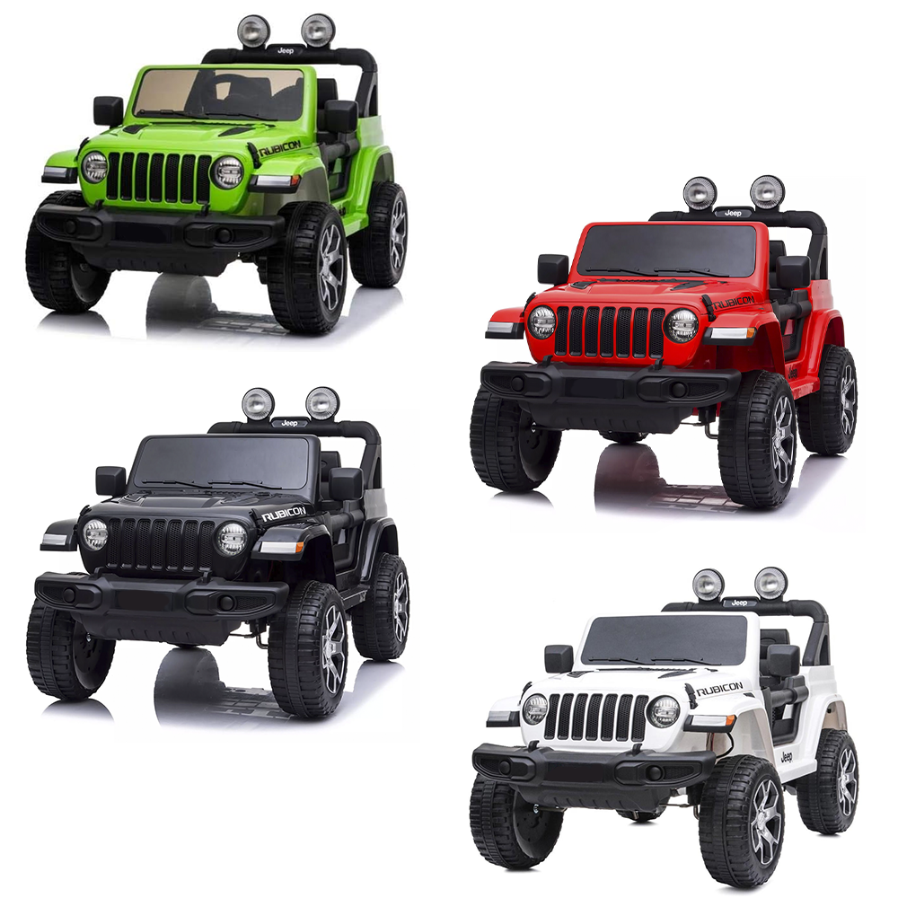 Jeep Wrangler pour enfants 12V BIPOSTO télécommandé lumières et sons écran MP4