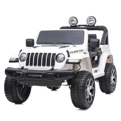 Jeep Wrangler pour enfants 12V BIPOSTO télécommandé lumières et sons écran MP4