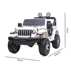 Jeep Wrangler pour enfants 12V BIPOSTO télécommandé lumières et sons écran MP4