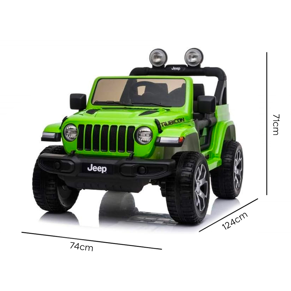 Jeep Wrangler pour enfants 12V BIPOSTO télécommandé lumières et sons écran MP4