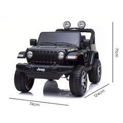 Jeep Wrangler pour enfants 12V BIPOSTO télécommandé lumières et sons écran MP4
