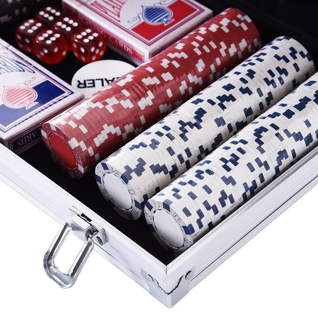 Set pour poker professionnel 300 Fiches avec estuche et 2 Barajas de cartas