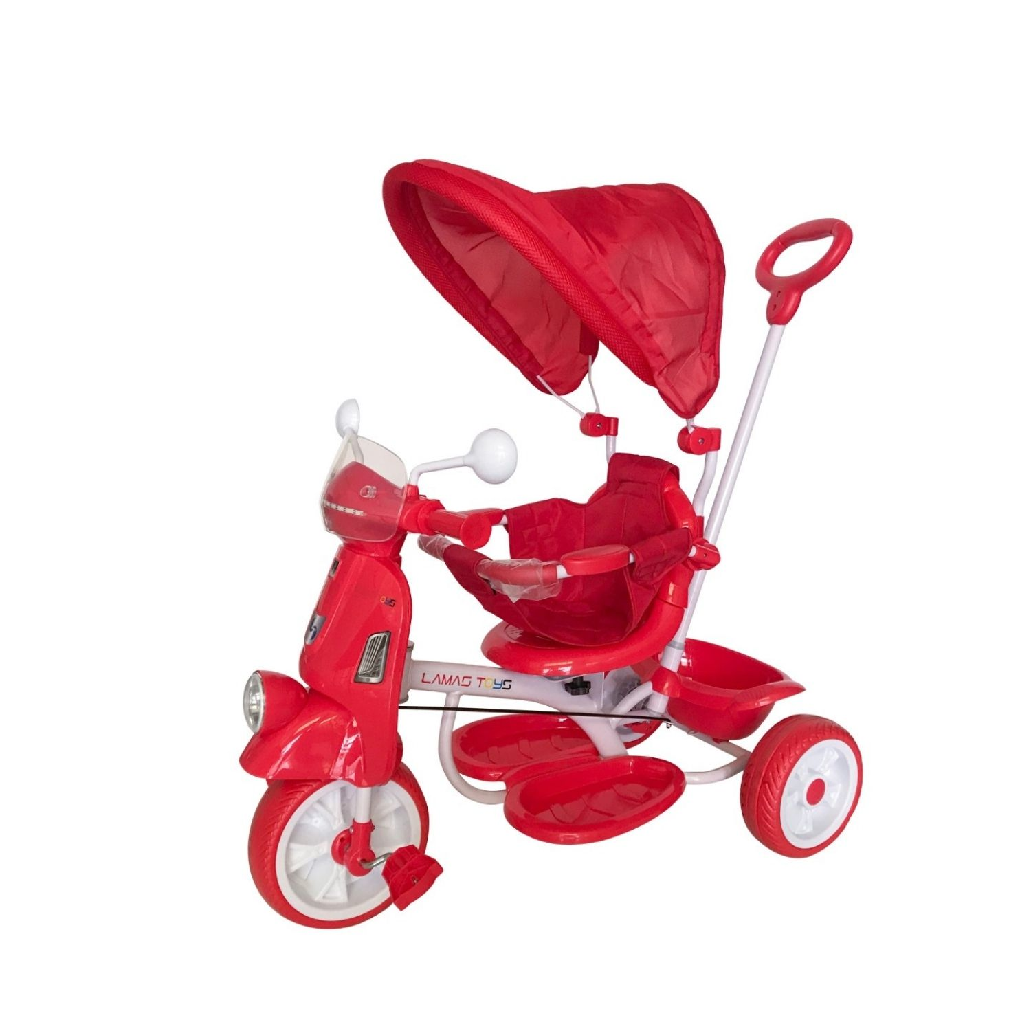 Tricycle pour enfants Deluxe LT917 Siège pivotant Lumières sons Pare-soleil