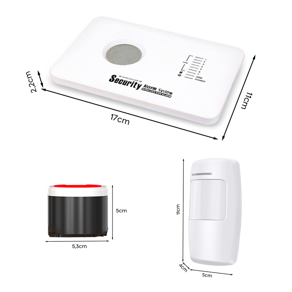Kit d'alarme antivol domestique sans fil avec contrôle via application GSM