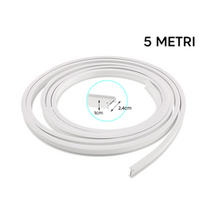 Rail rideau flexible PVC de 5 mètres Pliable et Coulissant Séparateur de pièces
