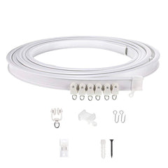 Rail rideau flexible PVC de 5 mètres Pliable et Coulissant Séparateur de pièces
