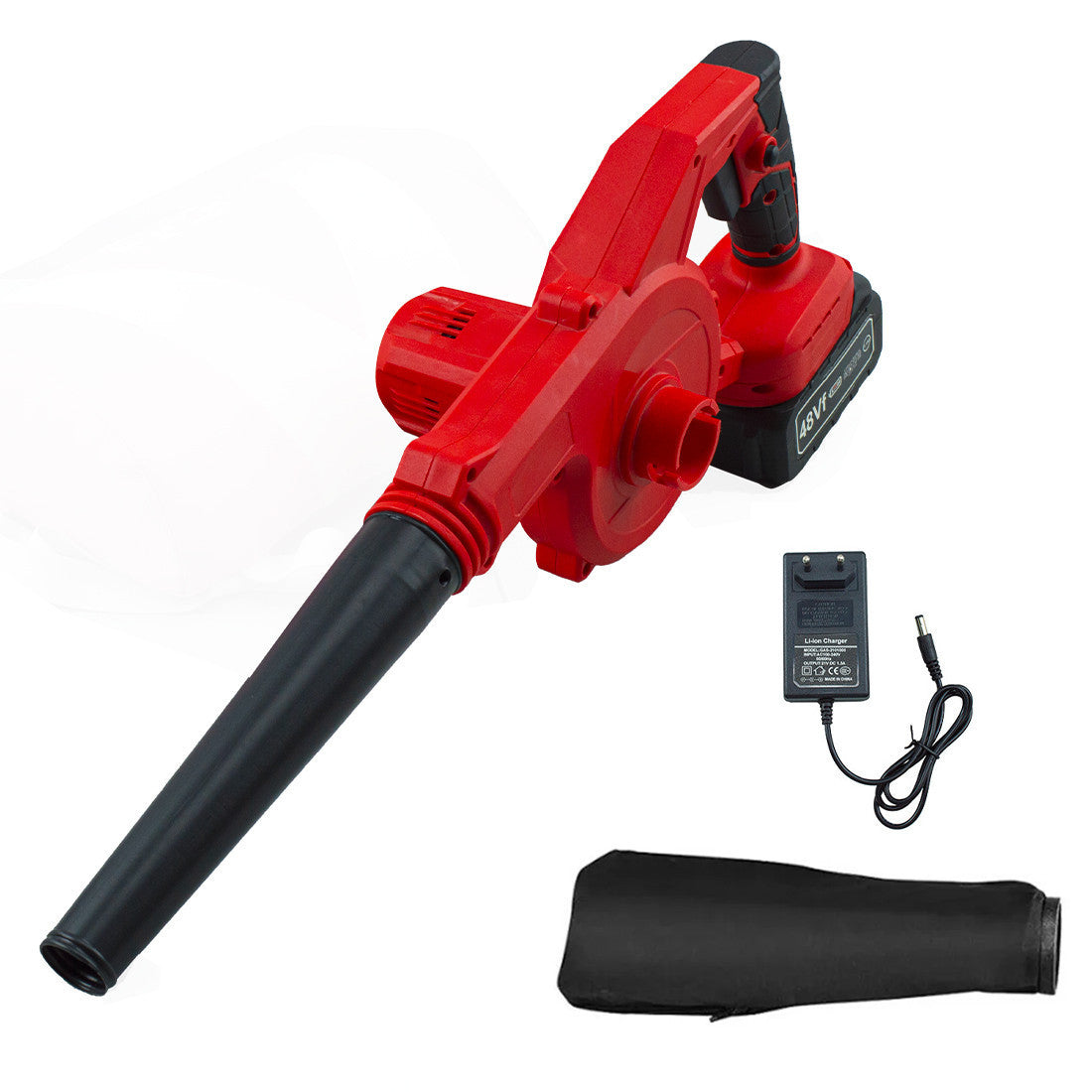 Aspirateur souffleur à batterie sans fil rechargeable 18 V avec sac