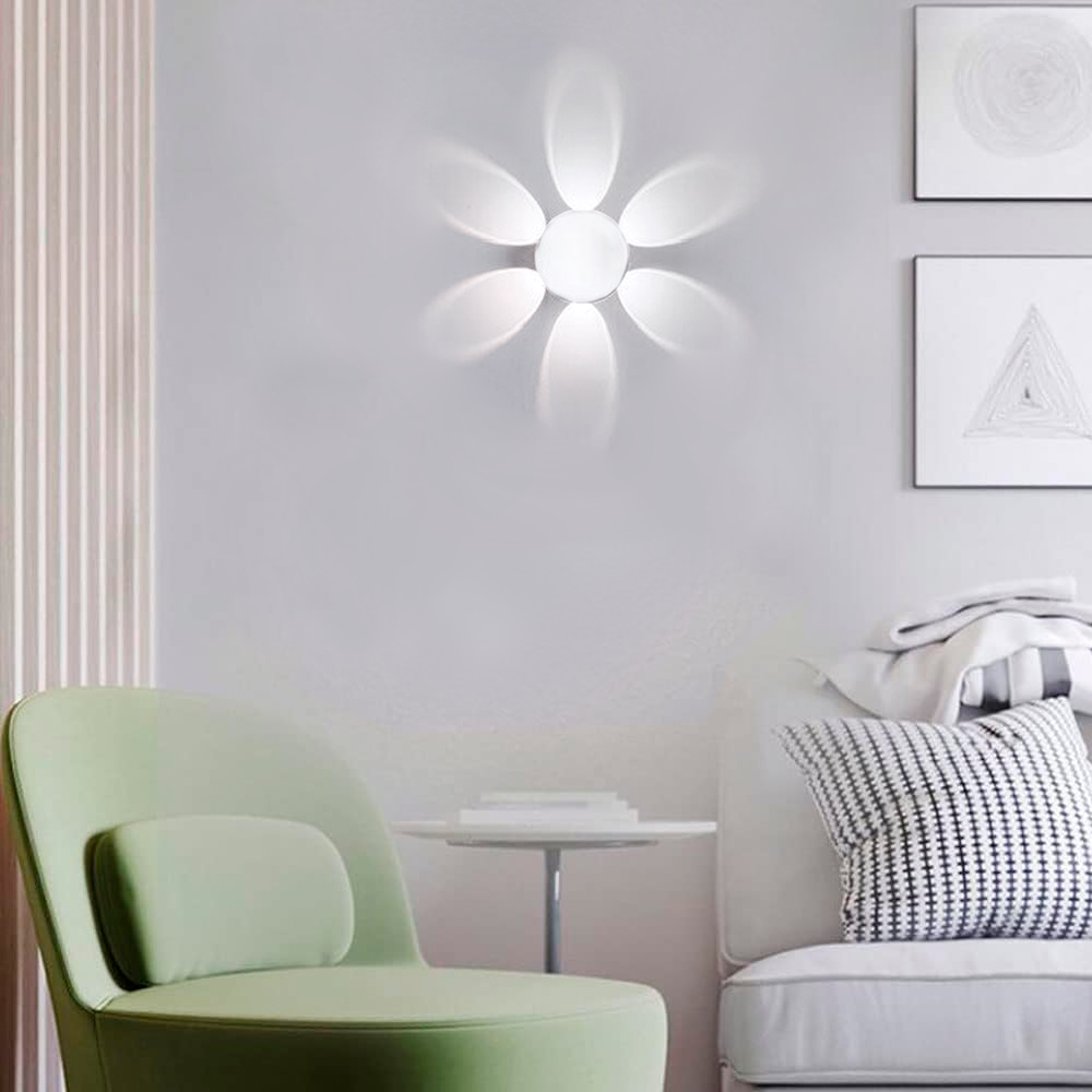 Applique Murale Ronde avec 6 LED 18W Éclairage Intérieur Design Moderne