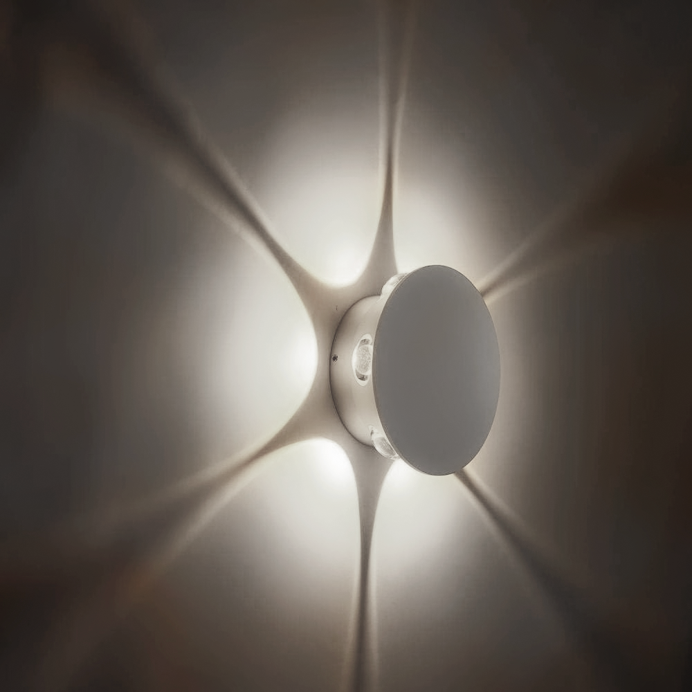 Applique Murale Ronde avec 6 LED 18W Éclairage Intérieur Design Moderne