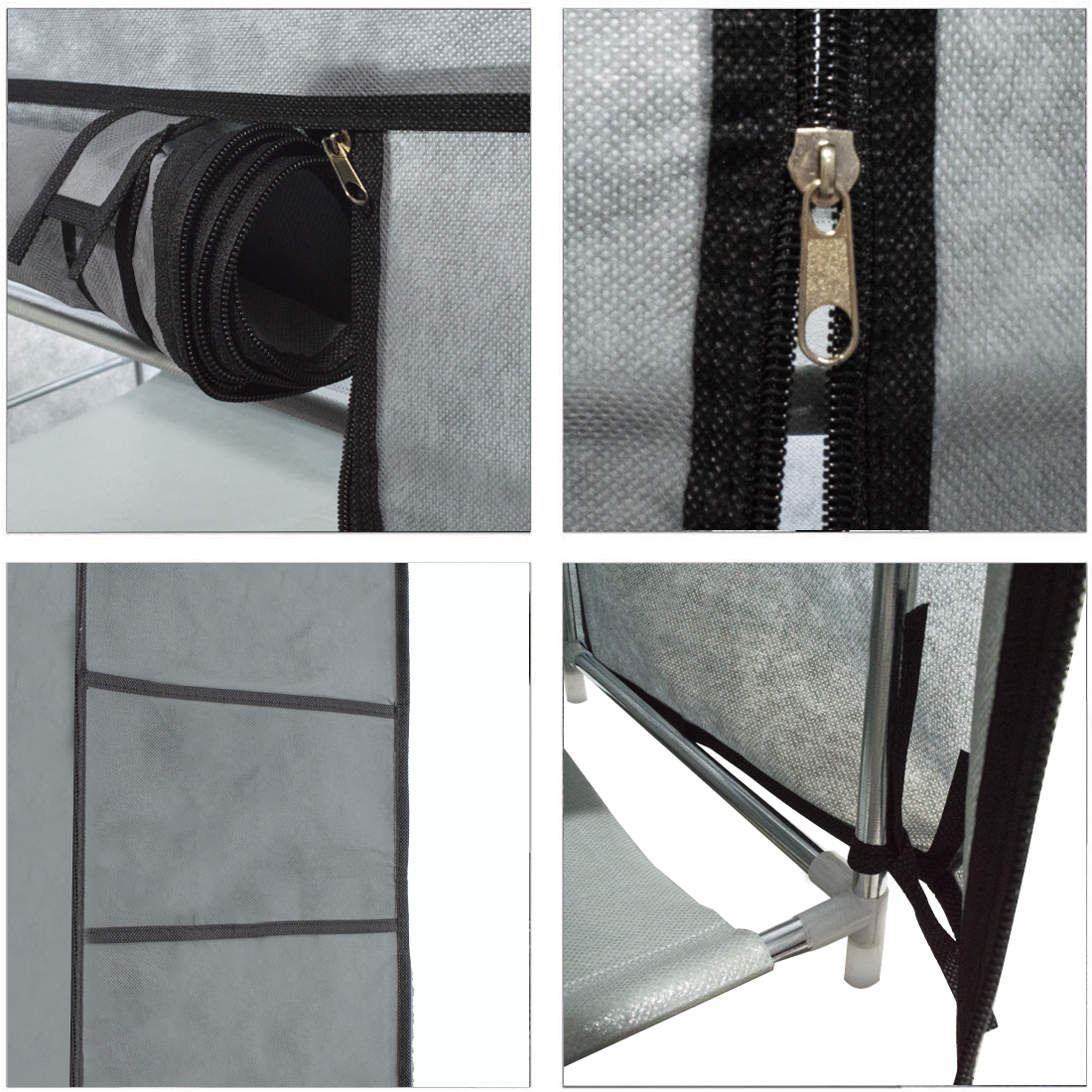 Économiseur d'espace chaussures avec 7 étagères en tissu TNT structure modulaire