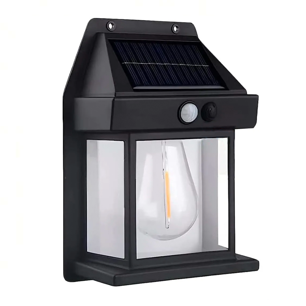 Lampe murale solaire rechargeable l'extérieur BK-888 lumière capteur mouvement