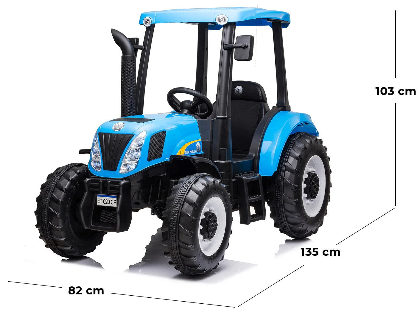Tracteur électrique enfants New Holland BIG LT935 12V avec lumières LED et sons