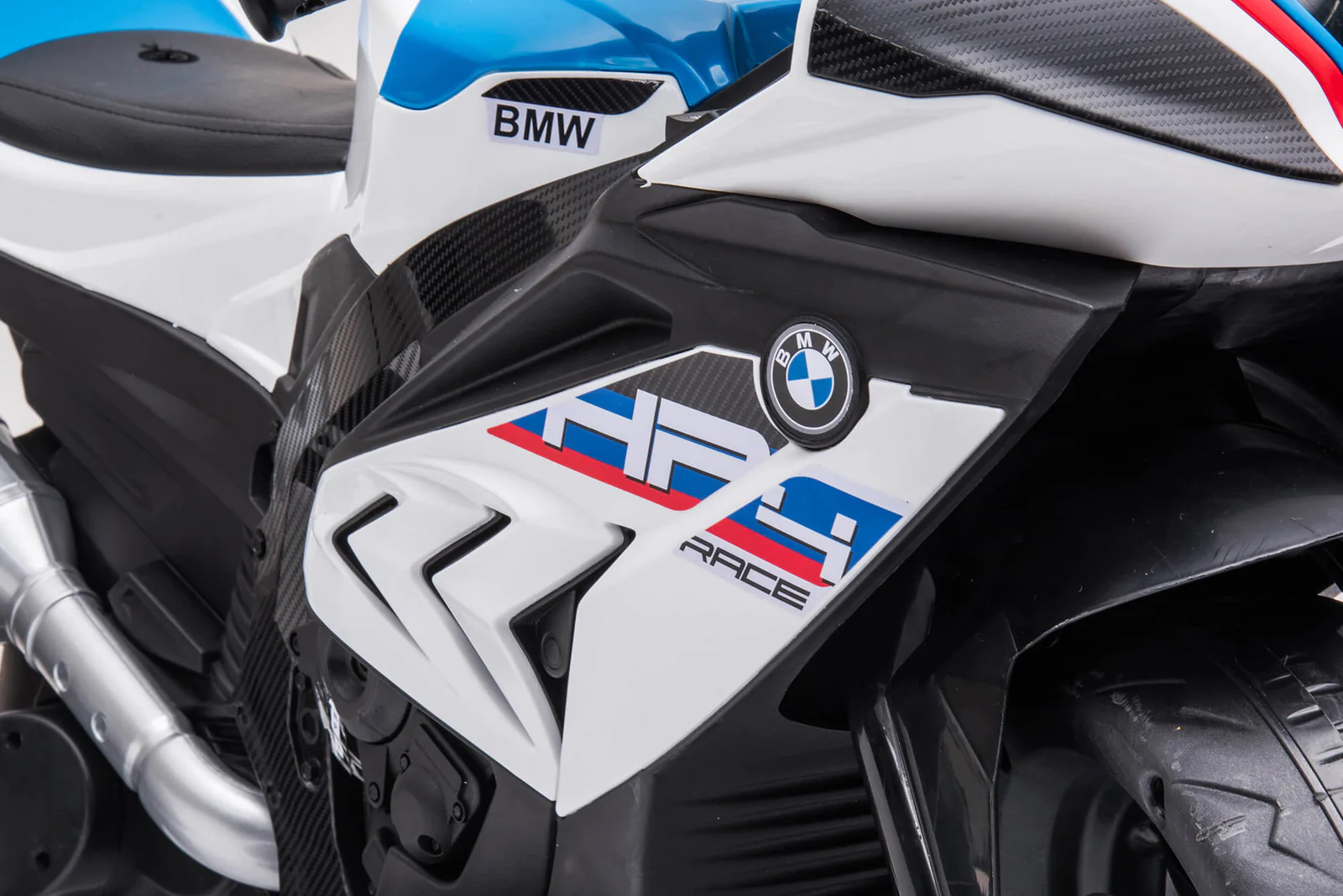 Moto électrique pour enfants BMW HP4 Sport à 3 roues avec licence officielle 12V