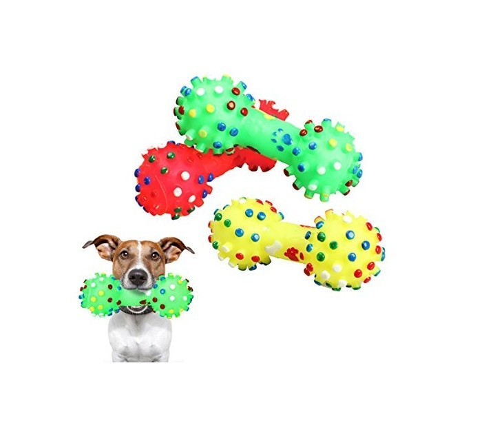 Jeu - Os en caoutchouc souple pour chiens et chats - Divers coloris