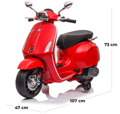 Moto électrique enfants LT941 Piaggio Vespa Sprint 12V avec lumières et sons LED