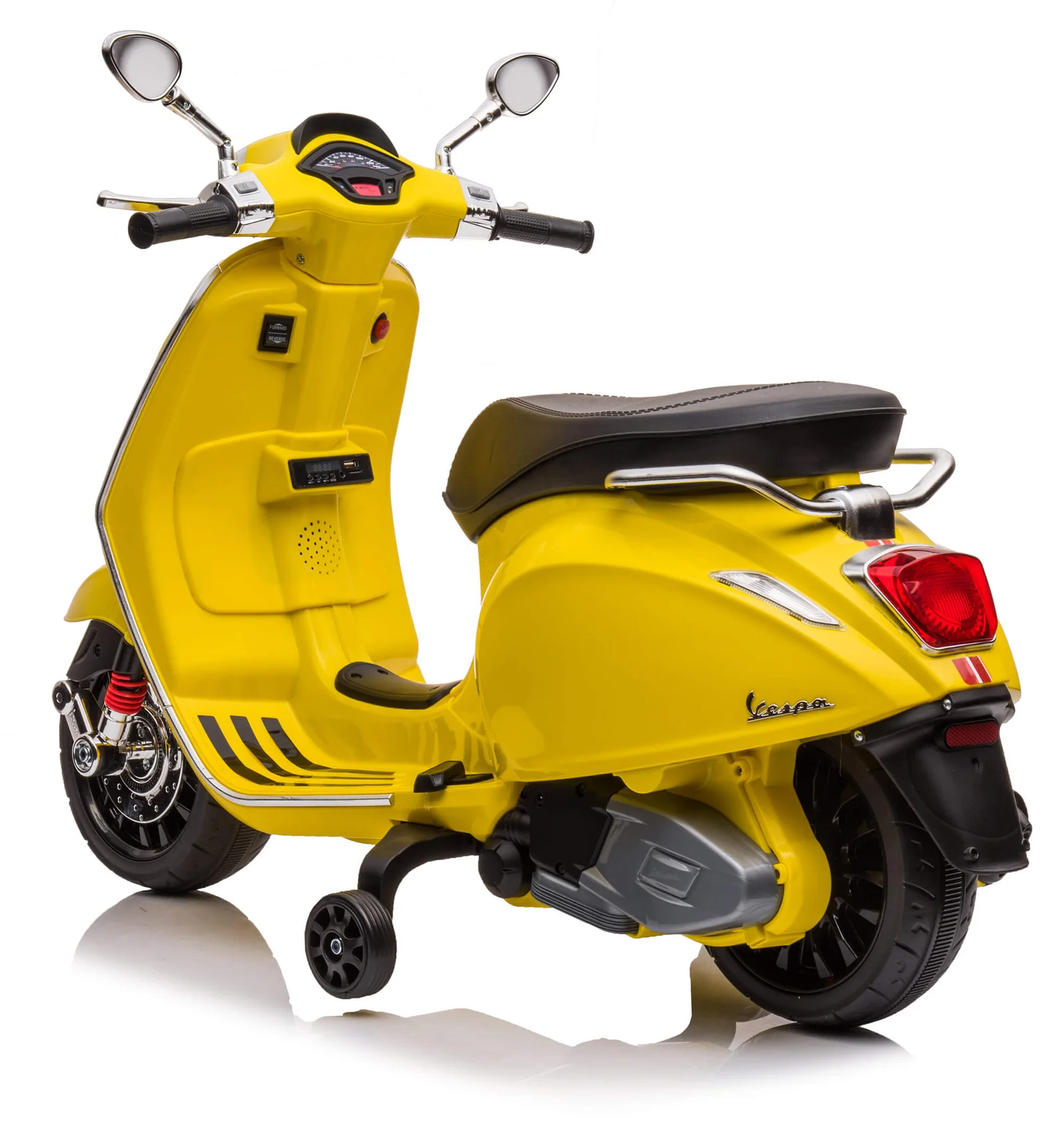 Moto électrique enfants LT941 Piaggio Vespa Sprint 12V avec lumières et sons LED