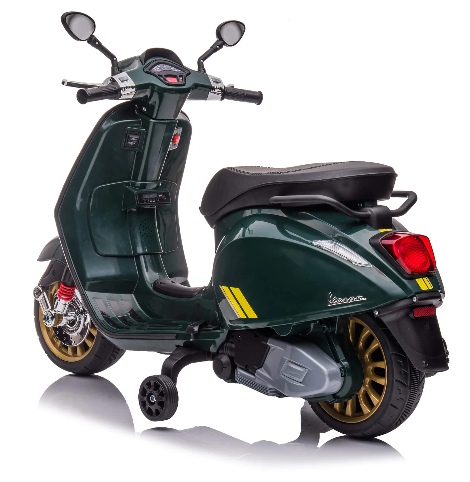 Moto électrique enfants LT941 Piaggio Vespa Sprint 12V avec lumières et sons LED