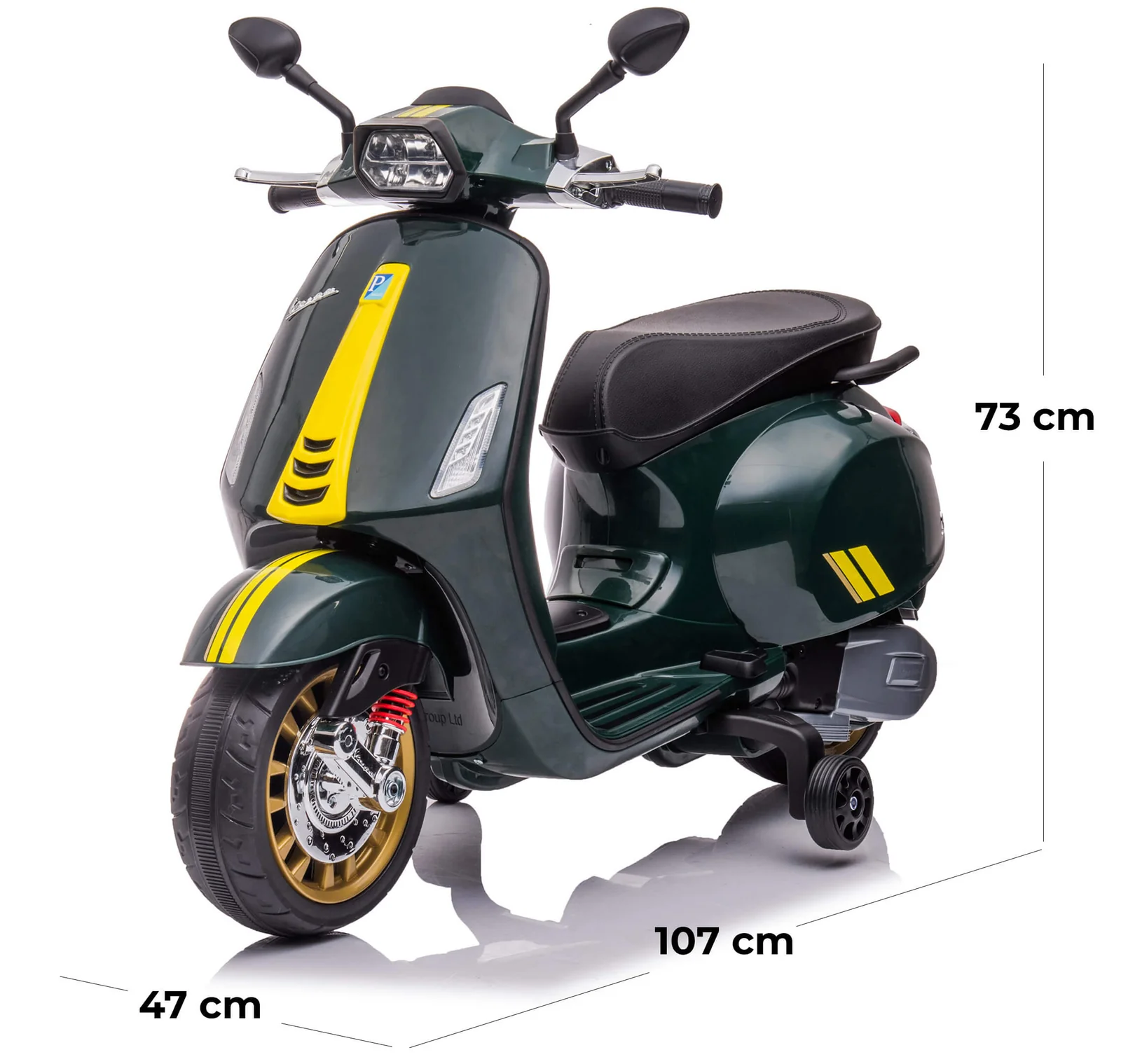 Moto électrique enfants LT941 Piaggio Vespa Sprint 12V avec lumières et sons LED