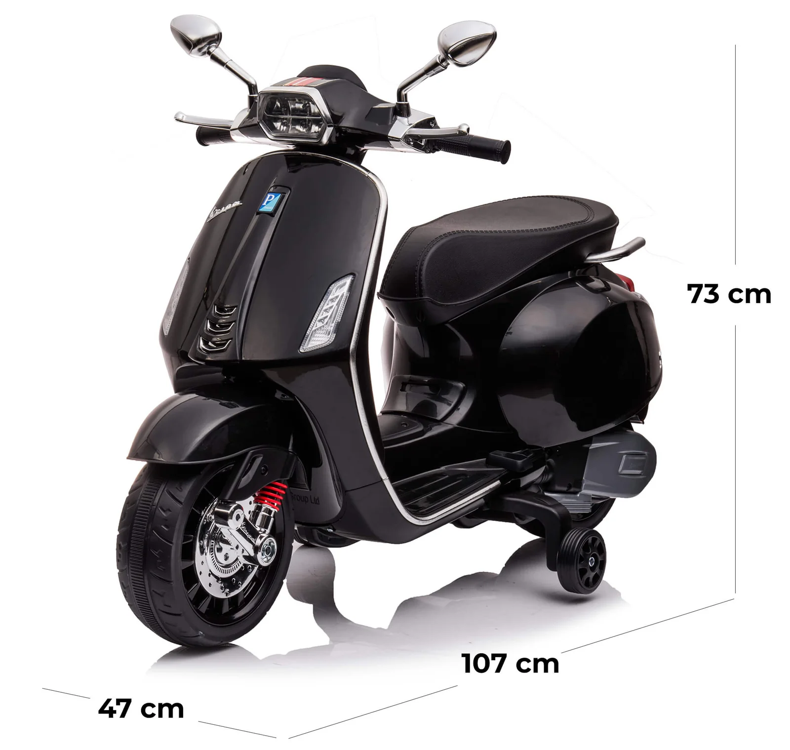 Moto électrique enfants LT941 Piaggio Vespa Sprint 12V avec lumières et sons LED