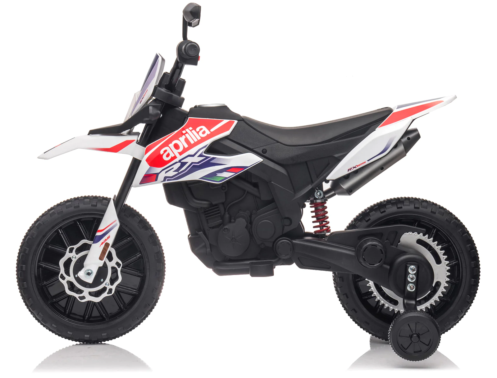 Moto électrique enfants LT944 Aprilia Motocross RX125 12V lumières LED et sons