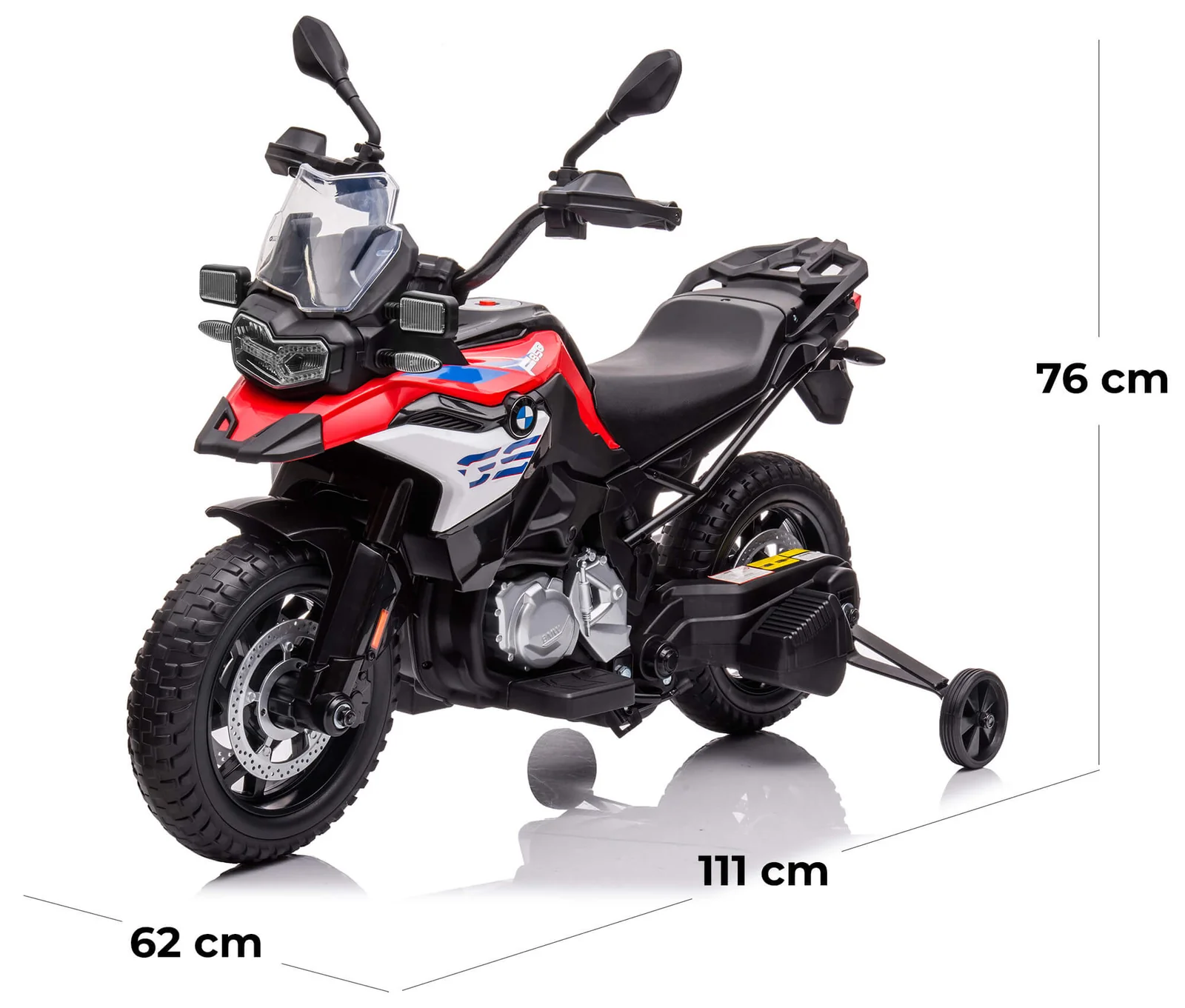 Moto électrique pour enfants LT943 BMW GS 850F 12V licence lumières LED et sons