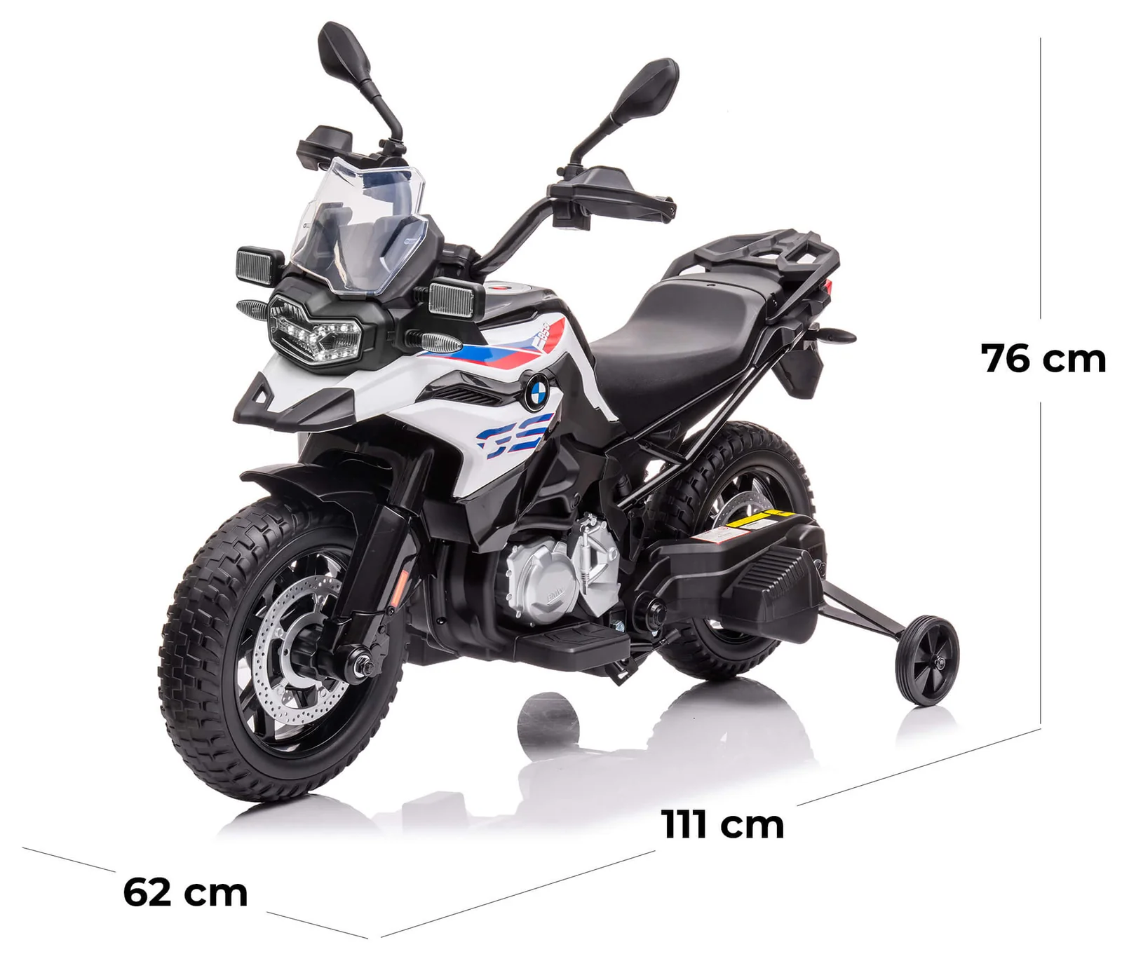 Moto électrique pour enfants LT943 BMW GS 850F 12V licence lumières LED et sons