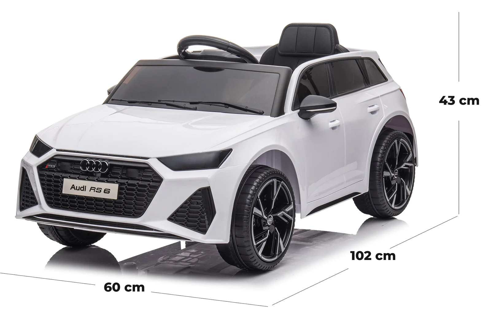 Voiture électrique ¡enfants LT945 Audi RS6 12V avec permis, lumières et sons LED
