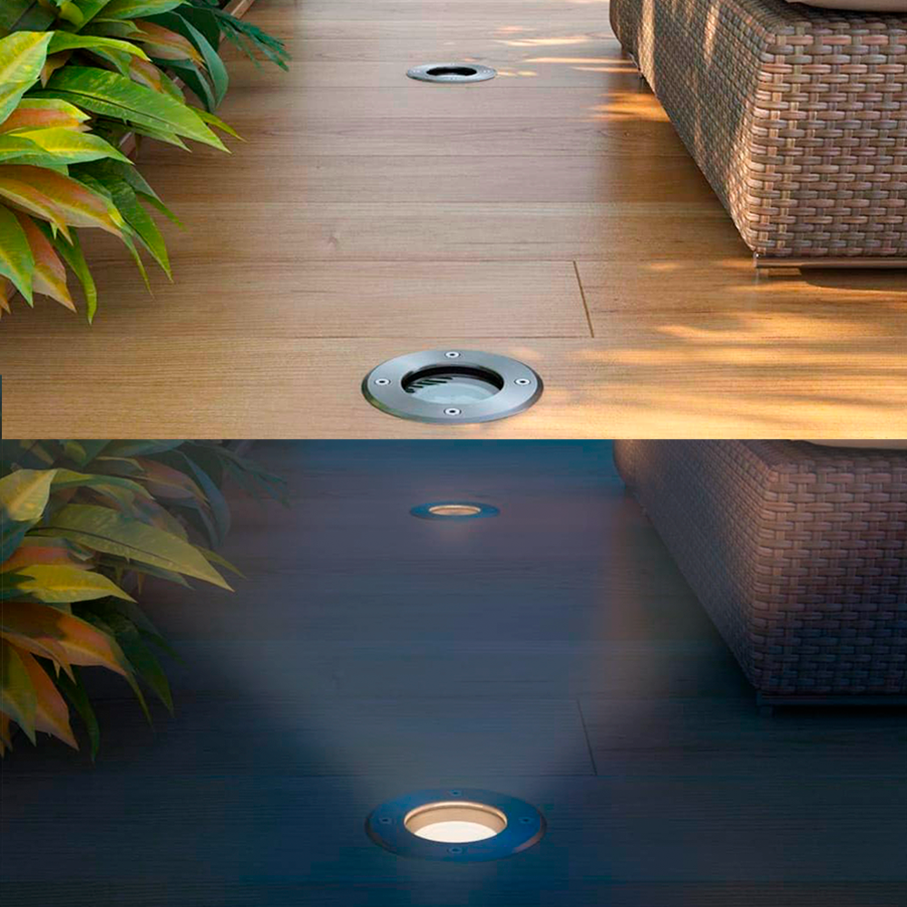 Spot encastrable LED rond IP65 avec douille GU10 résistant au sol
