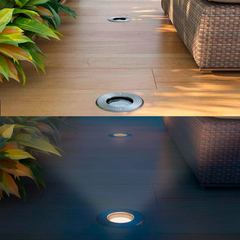Spot encastrable LED rond IP65 avec douille GU10 résistant au sol